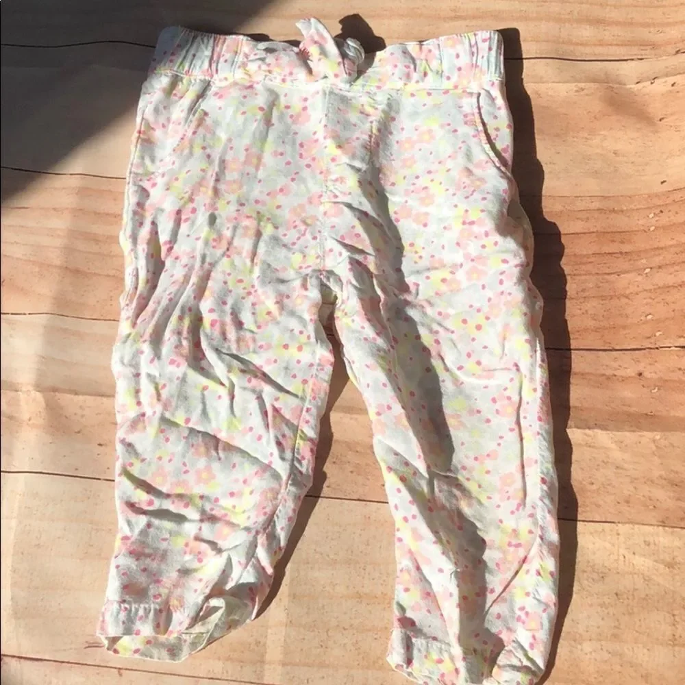 🍭4/$20 Osh Kosh Floral Rayon Pants 12-18 m